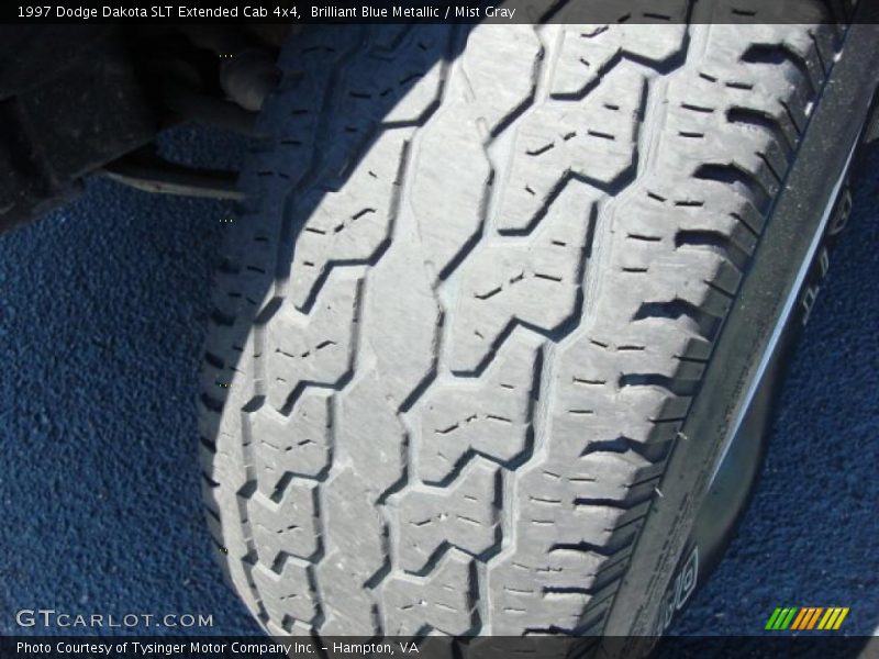 Brilliant Blue Metallic / Mist Gray 1997 Dodge Dakota SLT Extended Cab 4x4
