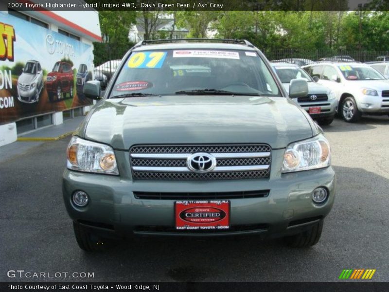 Oasis Green Pearl / Ash Gray 2007 Toyota Highlander Hybrid Limited 4WD