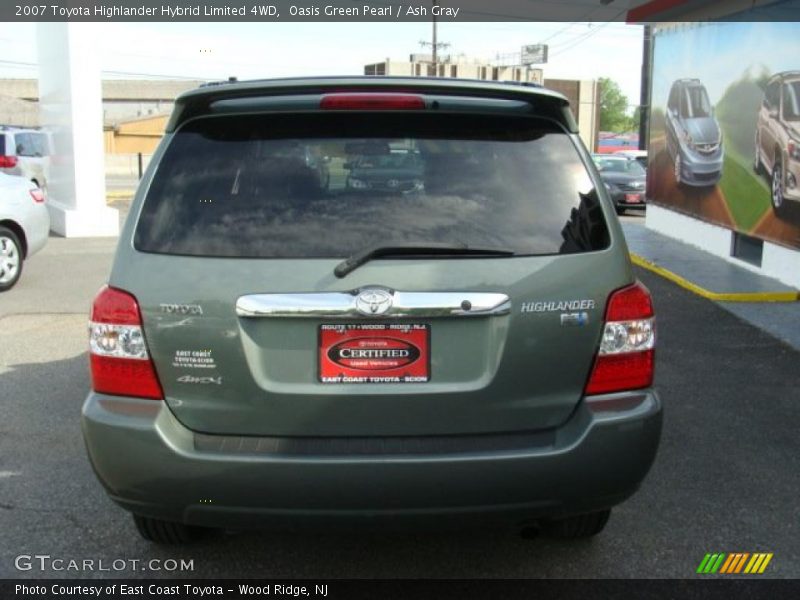 Oasis Green Pearl / Ash Gray 2007 Toyota Highlander Hybrid Limited 4WD