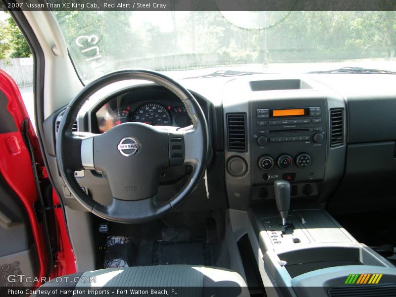 Red Alert / Steel Gray 2007 Nissan Titan XE King Cab