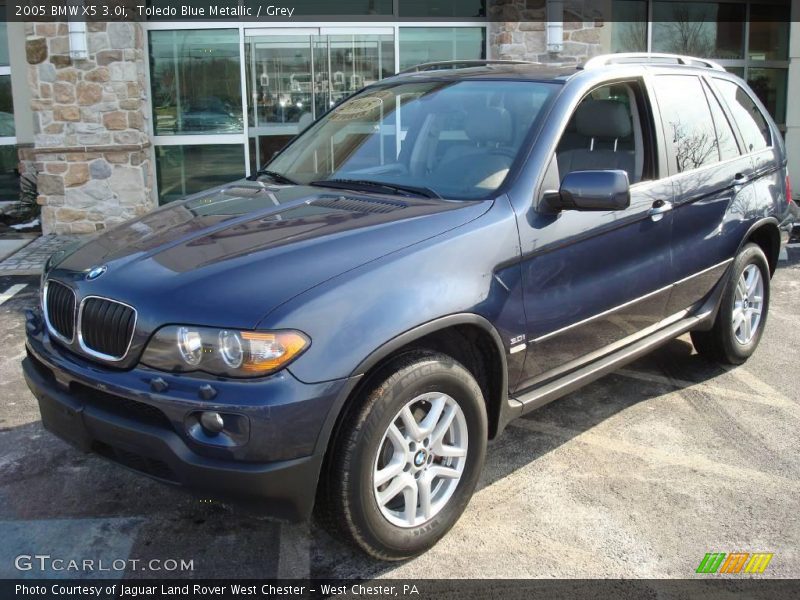 Toledo Blue Metallic / Grey 2005 BMW X5 3.0i