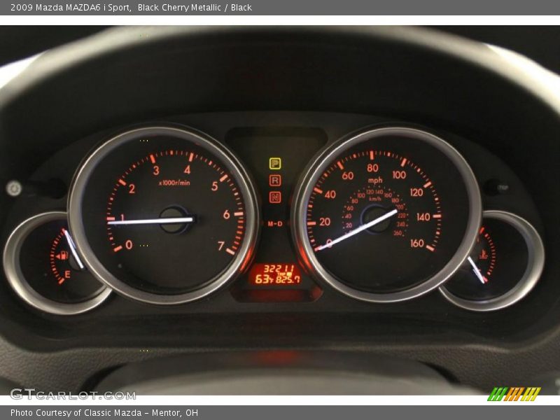 Black Cherry Metallic / Black 2009 Mazda MAZDA6 i Sport