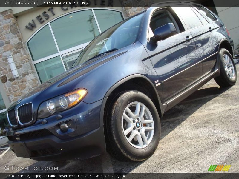 Toledo Blue Metallic / Grey 2005 BMW X5 3.0i