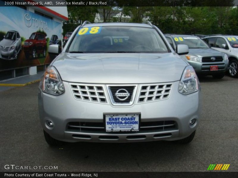 Silver Ice Metallic / Black/Red 2008 Nissan Rogue SL AWD