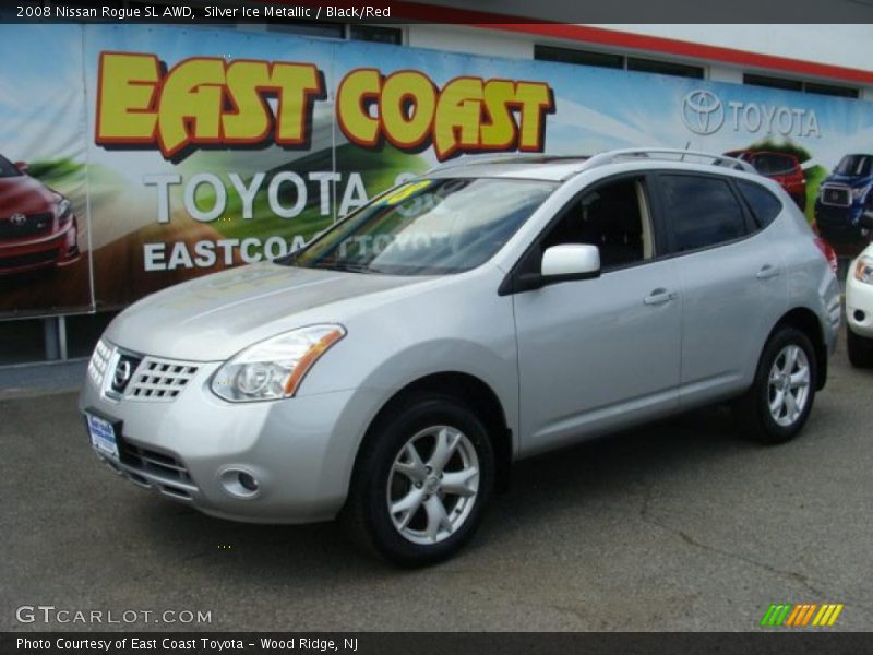 Silver Ice Metallic / Black/Red 2008 Nissan Rogue SL AWD