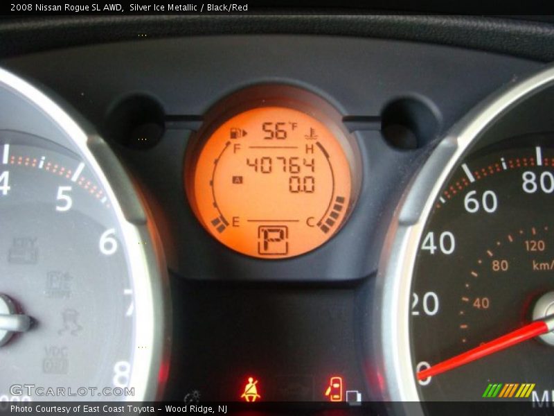 Silver Ice Metallic / Black/Red 2008 Nissan Rogue SL AWD