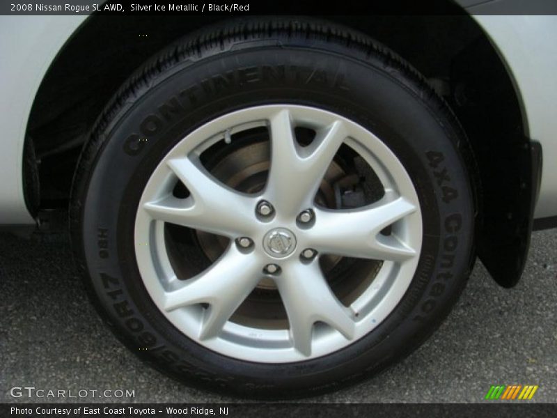 Silver Ice Metallic / Black/Red 2008 Nissan Rogue SL AWD
