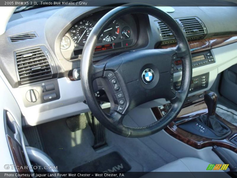 Toledo Blue Metallic / Grey 2005 BMW X5 3.0i