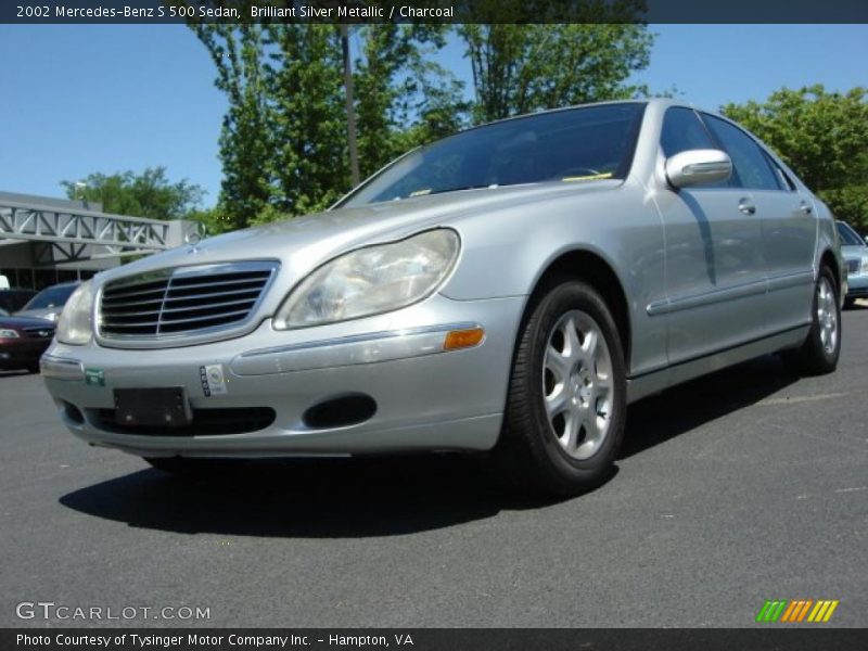 Brilliant Silver Metallic / Charcoal 2002 Mercedes-Benz S 500 Sedan