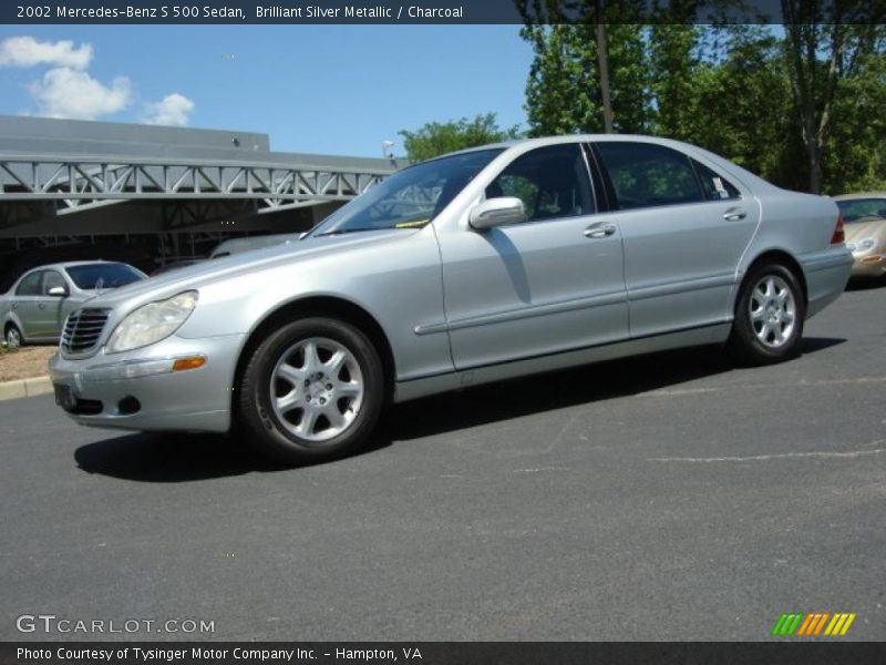 Brilliant Silver Metallic / Charcoal 2002 Mercedes-Benz S 500 Sedan