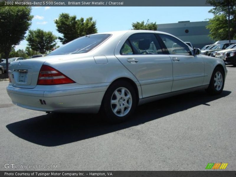 Brilliant Silver Metallic / Charcoal 2002 Mercedes-Benz S 500 Sedan