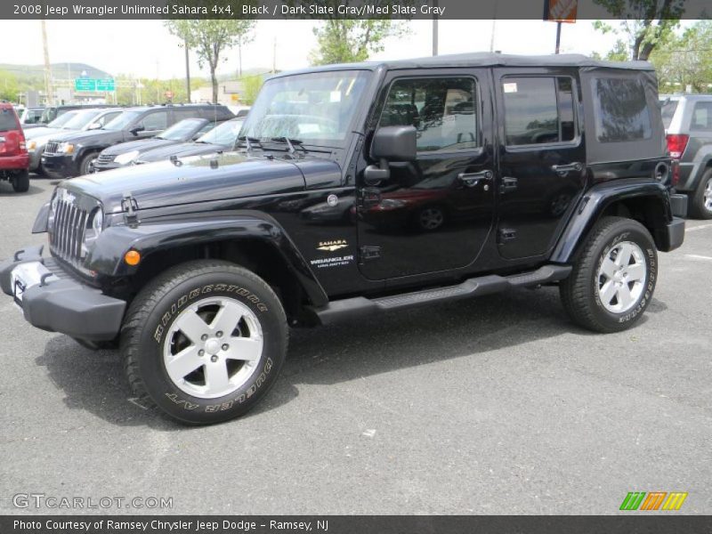 Black / Dark Slate Gray/Med Slate Gray 2008 Jeep Wrangler Unlimited Sahara 4x4