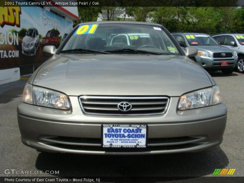 Antique Sage Pearl / Oak 2001 Toyota Camry LE V6