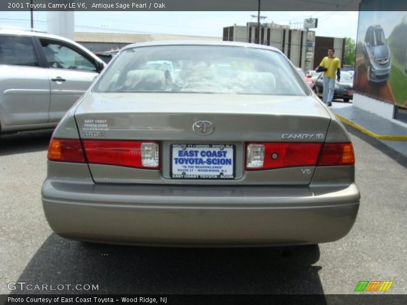 Antique Sage Pearl / Oak 2001 Toyota Camry LE V6