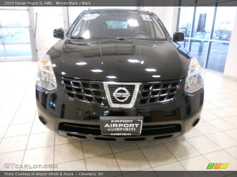 Wicked Black / Black 2009 Nissan Rogue SL AWD