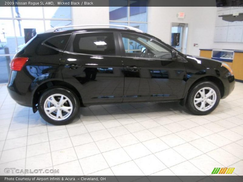 Wicked Black / Black 2009 Nissan Rogue SL AWD