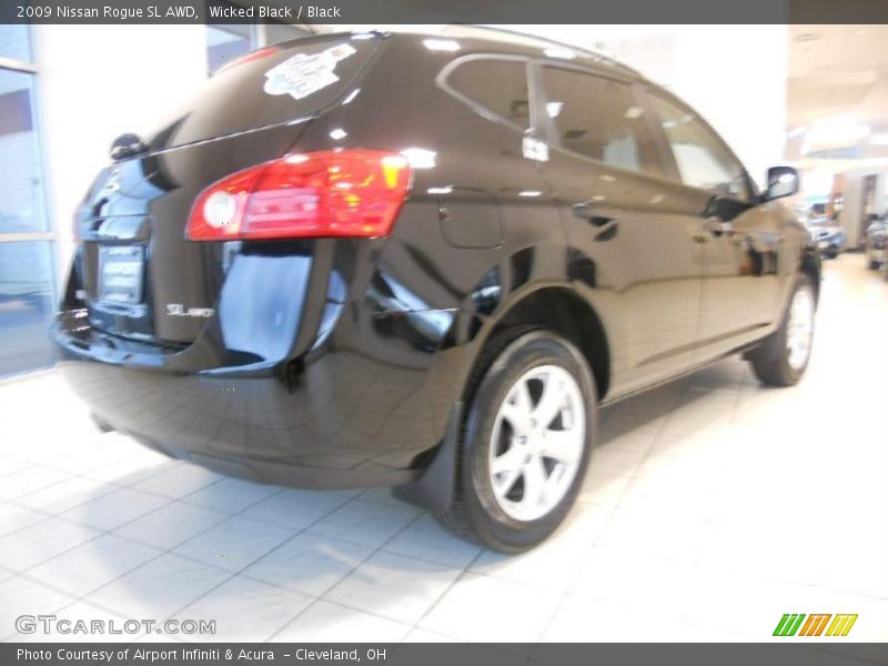 Wicked Black / Black 2009 Nissan Rogue SL AWD
