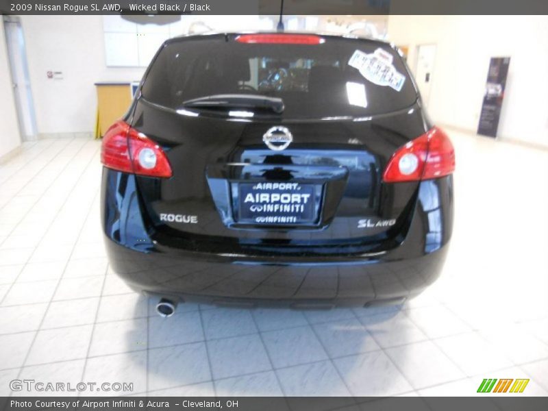 Wicked Black / Black 2009 Nissan Rogue SL AWD