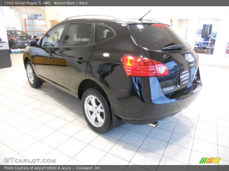 Wicked Black / Black 2009 Nissan Rogue SL AWD