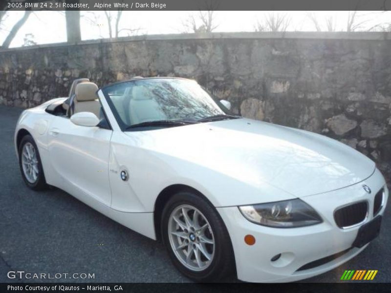Alpine White / Dark Beige 2005 BMW Z4 2.5i Roadster
