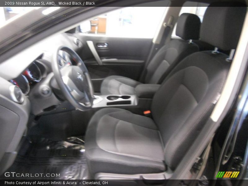 Wicked Black / Black 2009 Nissan Rogue SL AWD