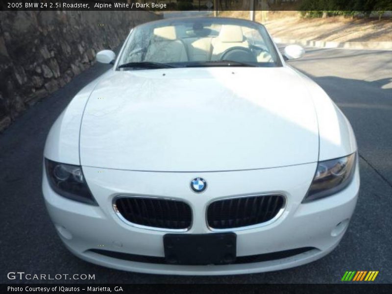 Alpine White / Dark Beige 2005 BMW Z4 2.5i Roadster