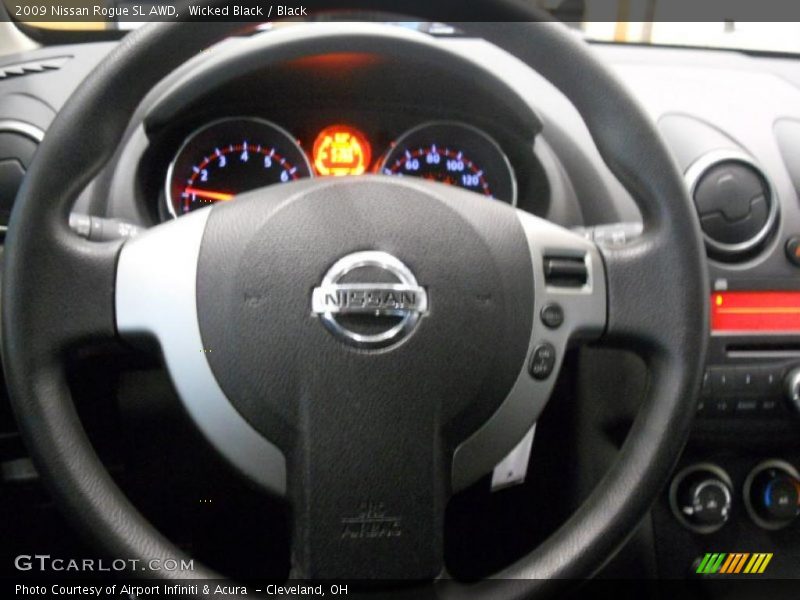 Wicked Black / Black 2009 Nissan Rogue SL AWD