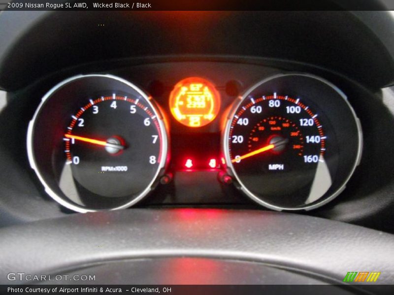 Wicked Black / Black 2009 Nissan Rogue SL AWD