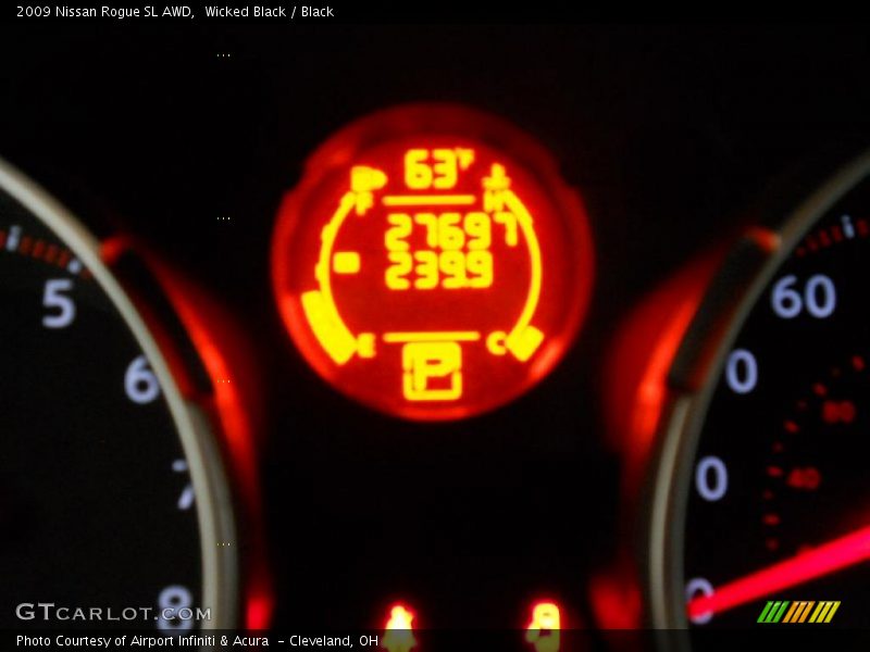 Wicked Black / Black 2009 Nissan Rogue SL AWD