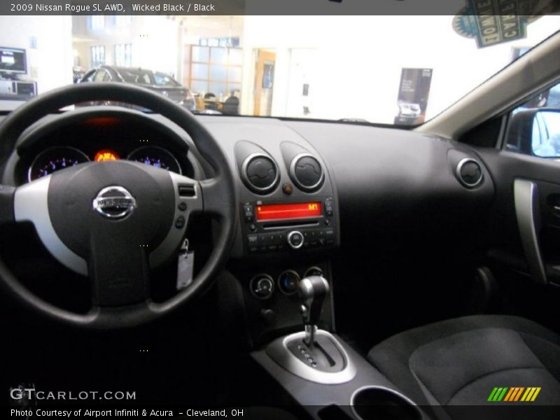 Wicked Black / Black 2009 Nissan Rogue SL AWD