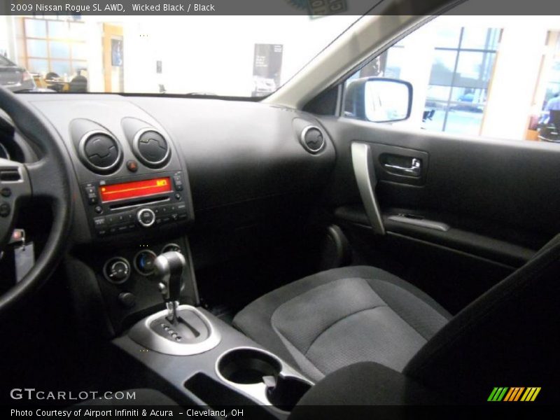 Wicked Black / Black 2009 Nissan Rogue SL AWD