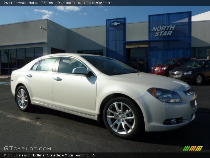 White Diamond Tricoat / Cocoa/Cashmere 2011 Chevrolet Malibu LTZ