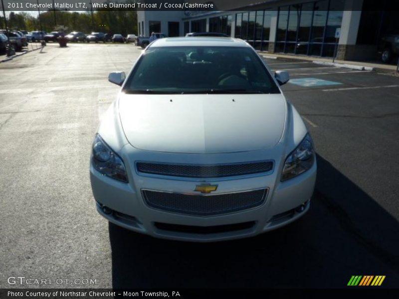 White Diamond Tricoat / Cocoa/Cashmere 2011 Chevrolet Malibu LTZ