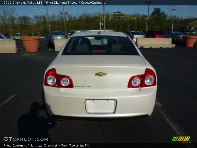 White Diamond Tricoat / Cocoa/Cashmere 2011 Chevrolet Malibu LTZ