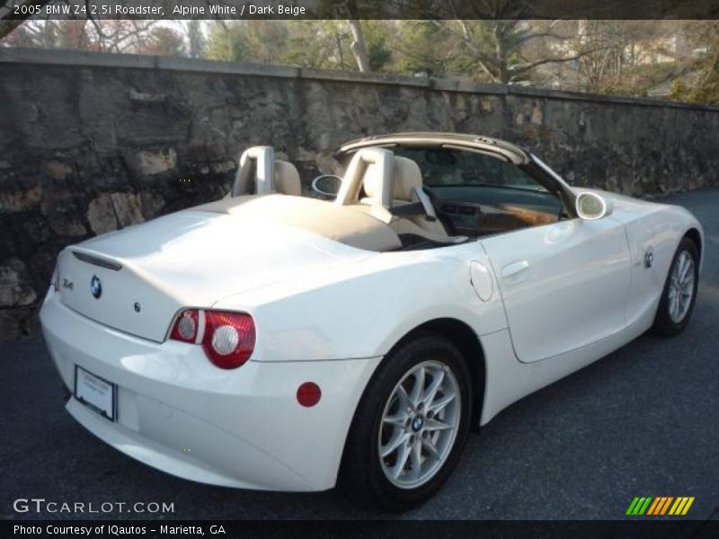 Alpine White / Dark Beige 2005 BMW Z4 2.5i Roadster