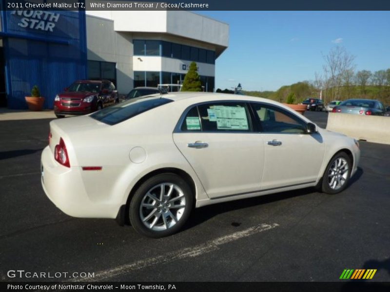 White Diamond Tricoat / Cocoa/Cashmere 2011 Chevrolet Malibu LTZ