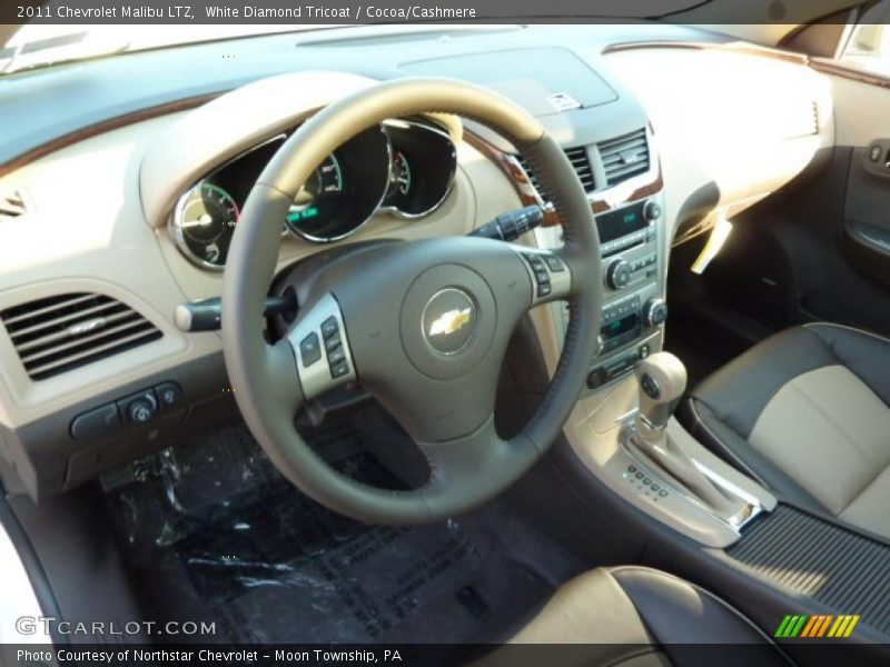 White Diamond Tricoat / Cocoa/Cashmere 2011 Chevrolet Malibu LTZ