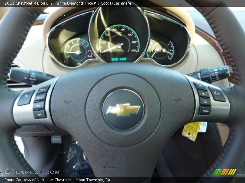 White Diamond Tricoat / Cocoa/Cashmere 2011 Chevrolet Malibu LTZ