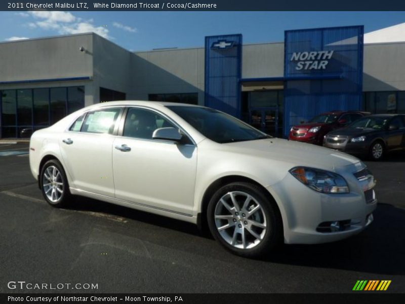 White Diamond Tricoat / Cocoa/Cashmere 2011 Chevrolet Malibu LTZ