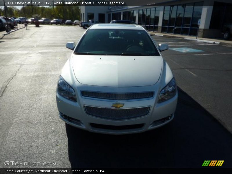 White Diamond Tricoat / Cocoa/Cashmere 2011 Chevrolet Malibu LTZ