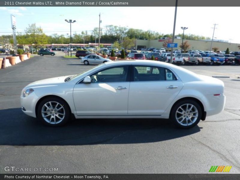 White Diamond Tricoat / Cocoa/Cashmere 2011 Chevrolet Malibu LTZ