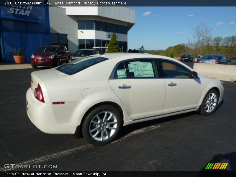 White Diamond Tricoat / Cocoa/Cashmere 2011 Chevrolet Malibu LTZ