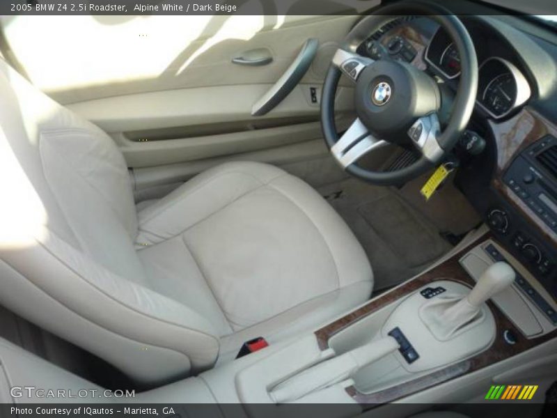 Alpine White / Dark Beige 2005 BMW Z4 2.5i Roadster