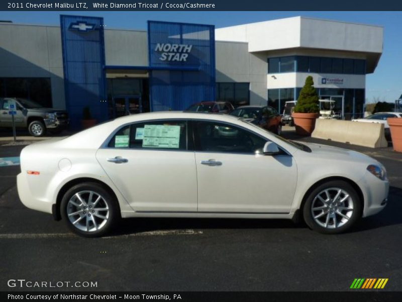 White Diamond Tricoat / Cocoa/Cashmere 2011 Chevrolet Malibu LTZ