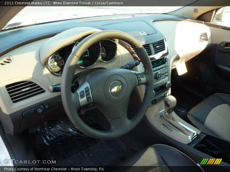 White Diamond Tricoat / Cocoa/Cashmere 2011 Chevrolet Malibu LTZ