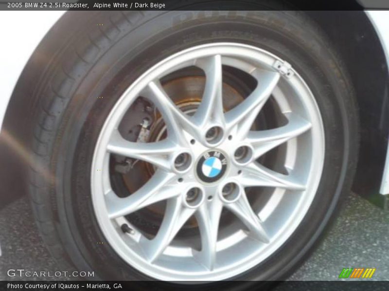 Alpine White / Dark Beige 2005 BMW Z4 2.5i Roadster