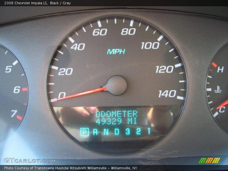 Black / Gray 2008 Chevrolet Impala LS