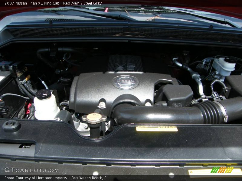 Red Alert / Steel Gray 2007 Nissan Titan XE King Cab