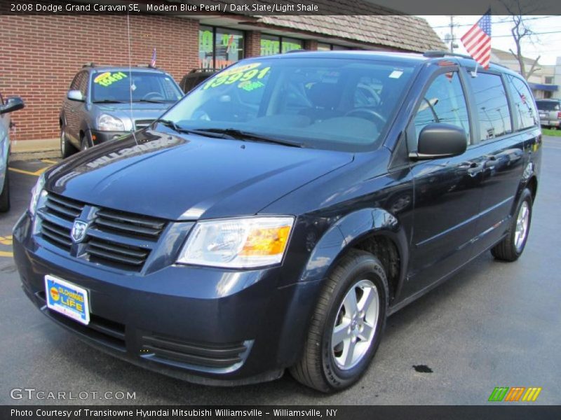 Modern Blue Pearl / Dark Slate/Light Shale 2008 Dodge Grand Caravan SE