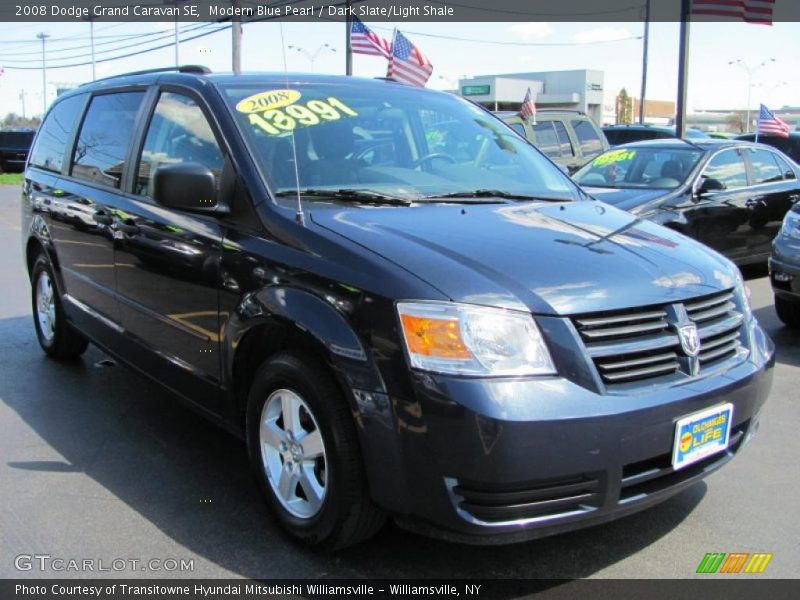 Modern Blue Pearl / Dark Slate/Light Shale 2008 Dodge Grand Caravan SE